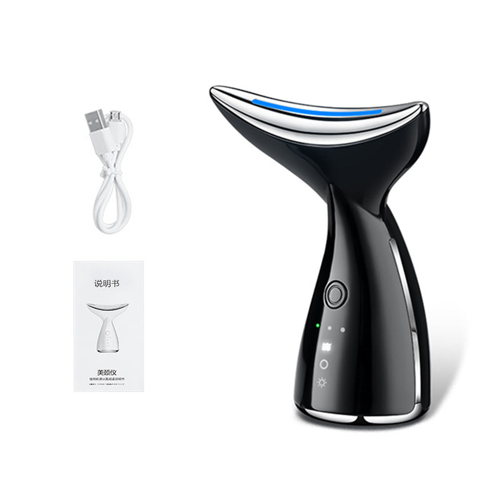 EMS Microcurrent Face & Neck Lifting Device - LED Photon Therapy Anti-Aging Skin Tightening Tool