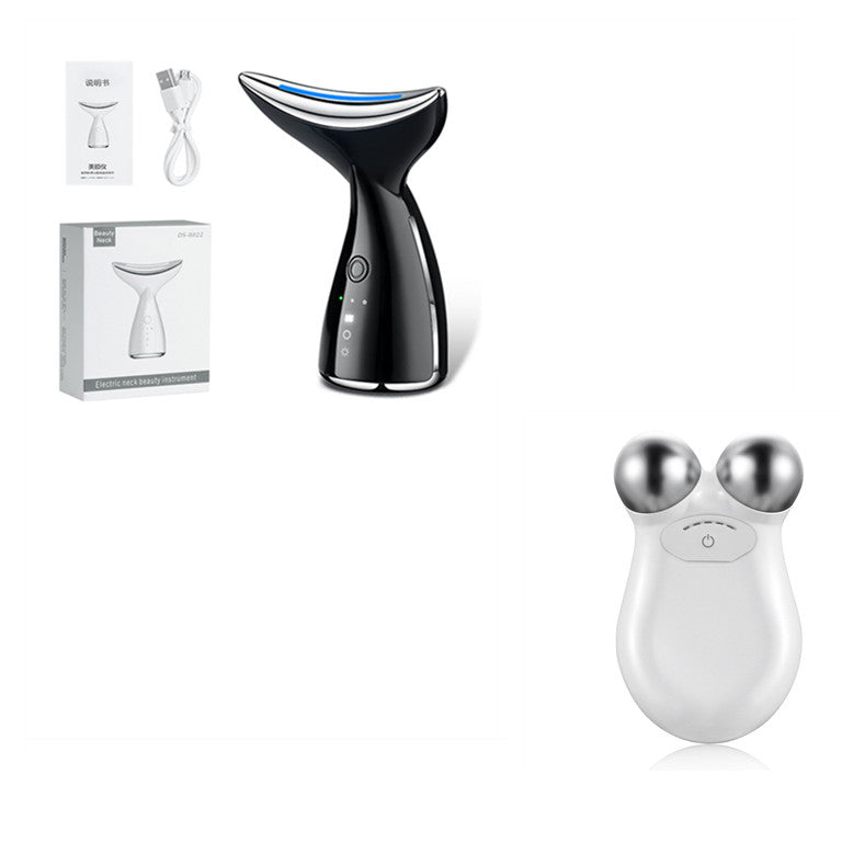 EMS Microcurrent Face & Neck Lifting Device - LED Photon Therapy Anti-Aging Skin Tightening Tool