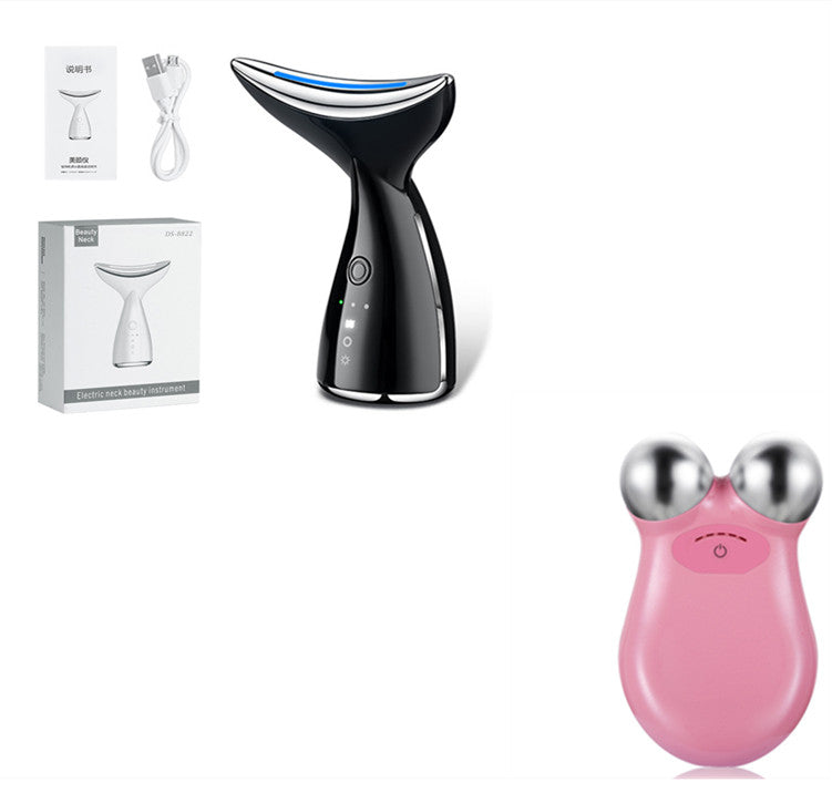 EMS Microcurrent Face & Neck Lifting Device - LED Photon Therapy Anti-Aging Skin Tightening Tool