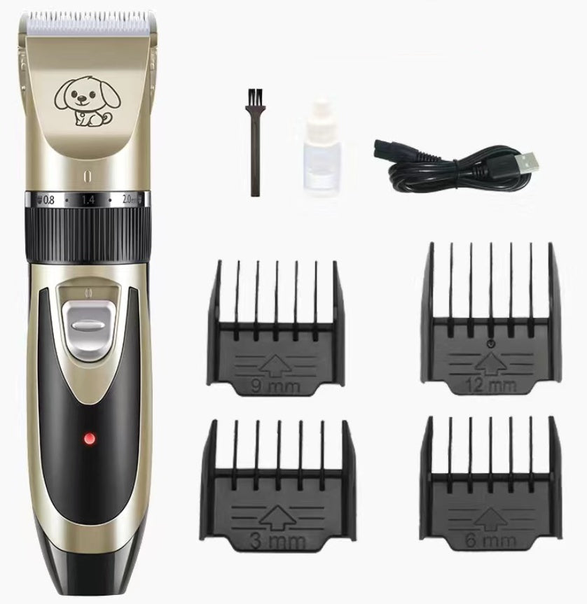 Professional Pet Grooming Clippers - USB Rechargeable Low Noise Hair Trimmer Kit