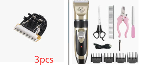 Professional Pet Grooming Clippers - USB Rechargeable Low Noise Hair Trimmer Kit
