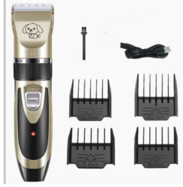 Professional Pet Grooming Clippers - USB Rechargeable Low Noise Hair Trimmer Kit