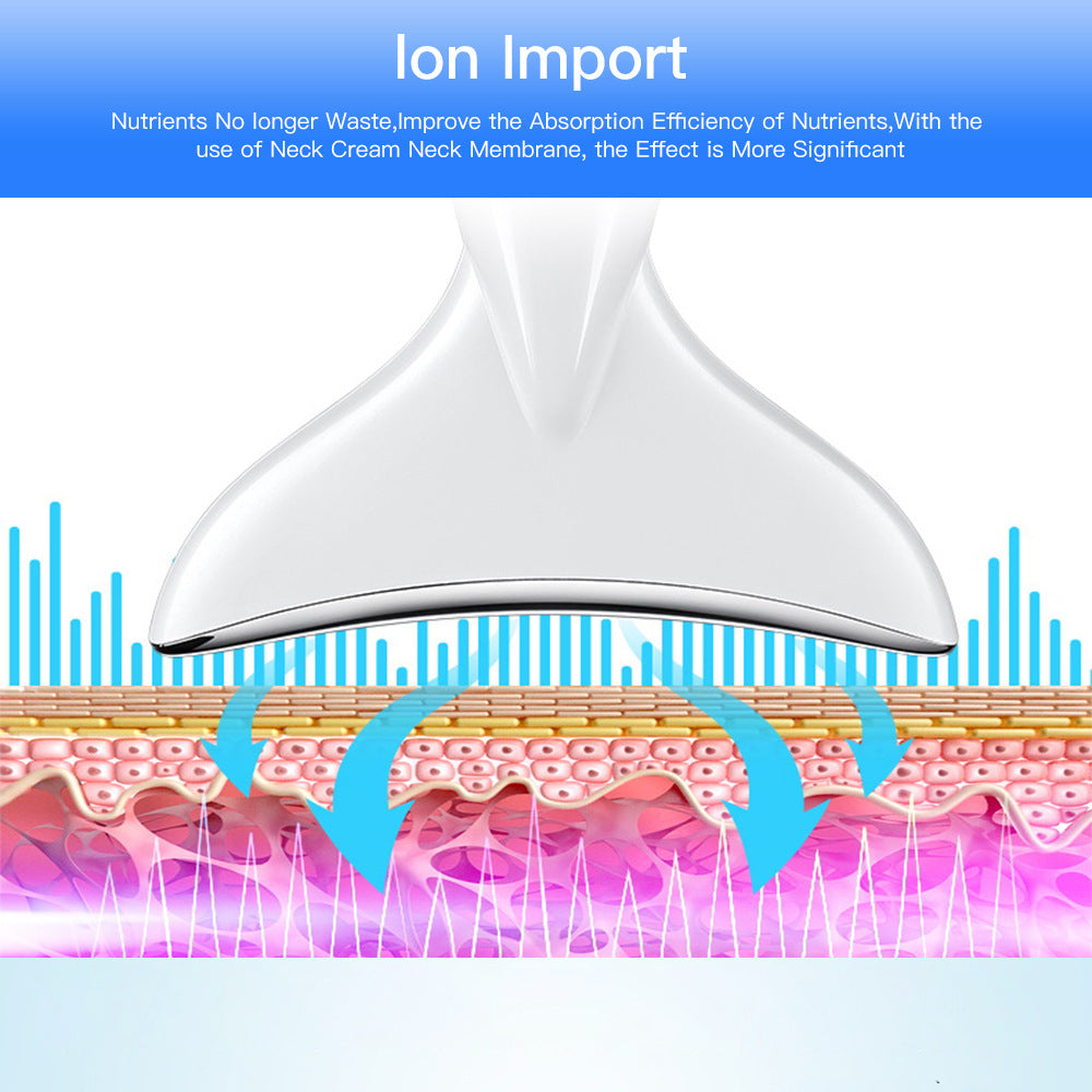 EMS Microcurrent Face & Neck Lifting Device - LED Photon Therapy Anti-Aging Skin Tightening Tool