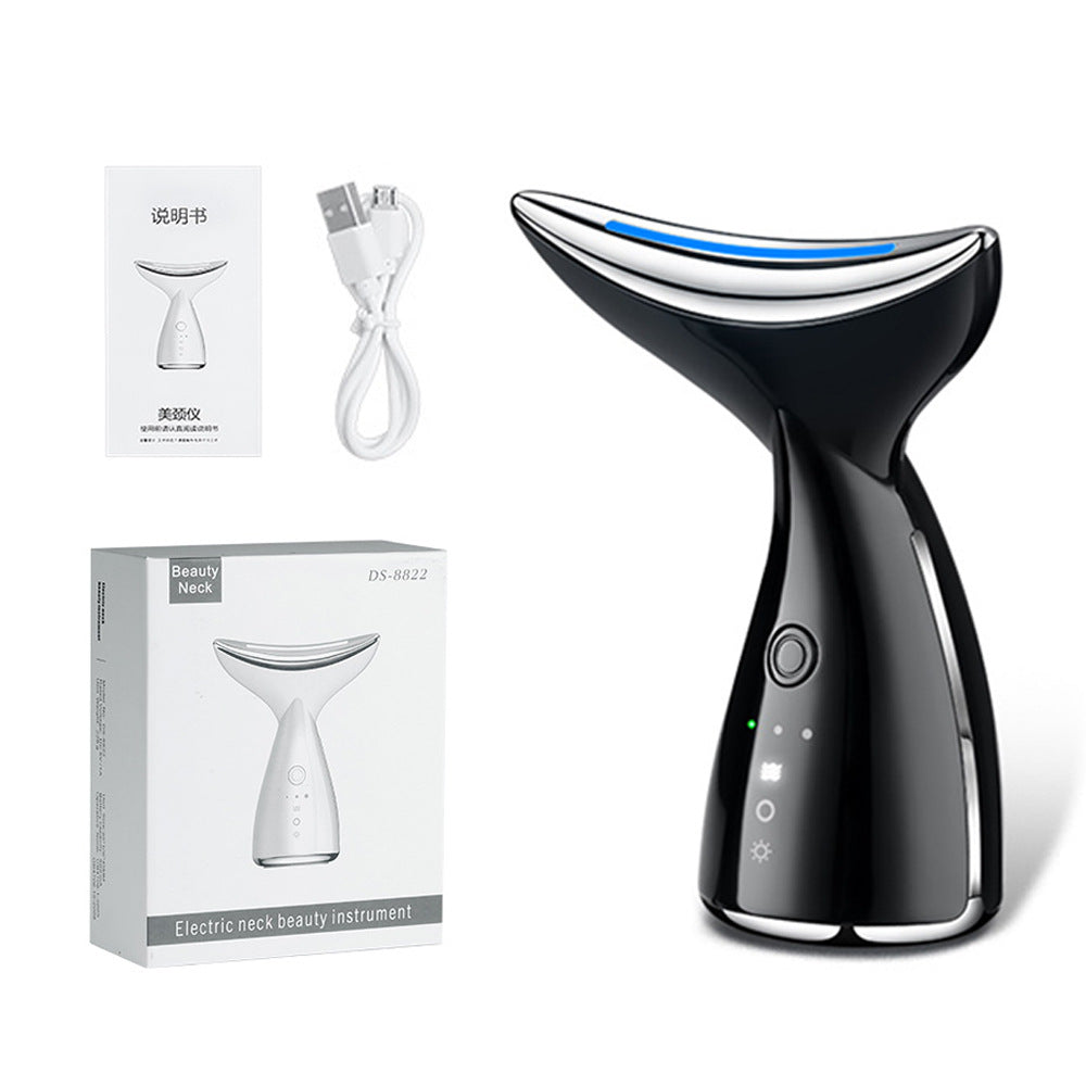 EMS Microcurrent Face & Neck Lifting Device - LED Photon Therapy Anti-Aging Skin Tightening Tool